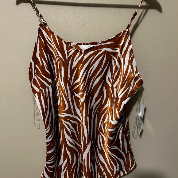 Time and Tru Tops - NWT Brown Zebra Print Tank Top Size XL